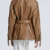 Cassidy Beige Fringe Leather Jacket