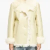 Chloé Oversized Shearling-Trimmed Leather Coat
