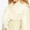 Chloé Oversized Shearling-Trimmed Leather Coat