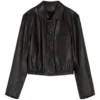 Cimarron Black Cropped Leather Jacket