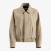 Dalma Suede Beige Bomber Jacket