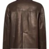 Dries Van Noten Metallic Brown Leather Jacket