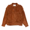 Ducie London Oversized Suede Jacket in Rust Brown