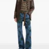 Etro Embroidered Brown Leather Jacket