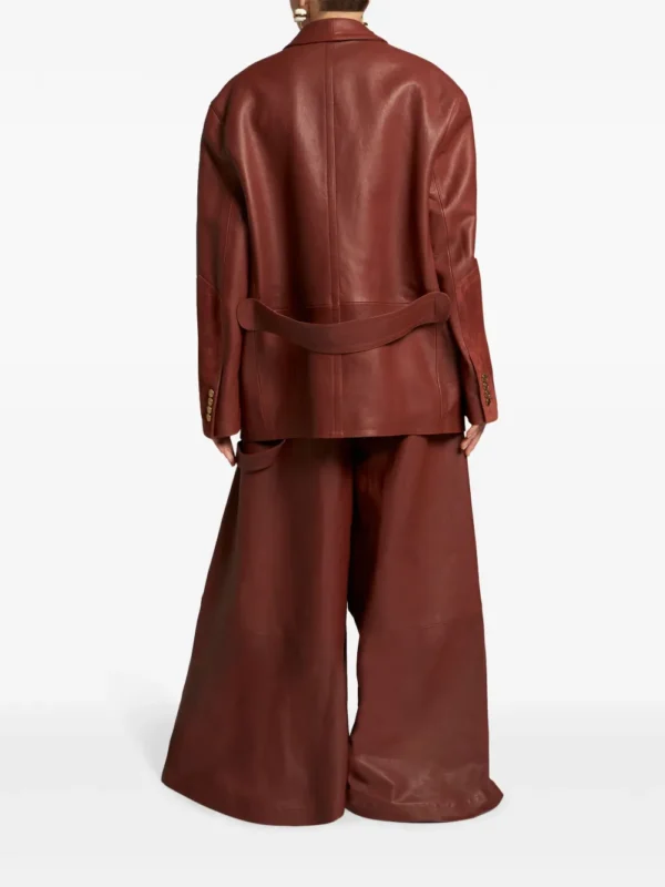 Etro Single-Breasted Leather Blazer