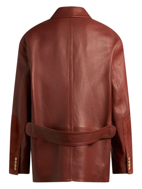 Etro Single-Breasted Leather Blazer