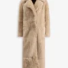 Evita Long Butter Faux Fur Coat