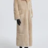 Evita Long Butter Faux Fur Coat