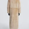 Evita Long Butter Faux Fur Coat