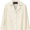Fabiana Filippi Ivory Leather Jacket