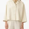 Fabiana Filippi Ivory Leather Jacket