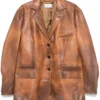 Giuseppe Zanotti Distressed Leather Blazer 1