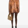 Giuseppe Zanotti Distressed Leather Blazer