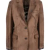 Golden Goose Distressed Leather Blazer