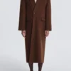 Hale Chestnut Wool Long Coat