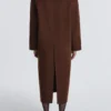 Hale Chestnut Wool Long Coat
