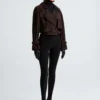 Hatti Suede Cropped Jacket in Mocha