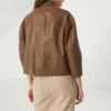 Jil Sander Boxy Brown Leather Blazer