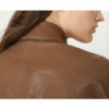 Jil Sander Boxy Brown Leather Blazer