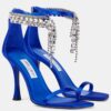 Jimmy Choo Verity 100 Embellished Satin Sandals