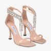 Jimmy Choo Verity 100 Embellished Satin Sandals