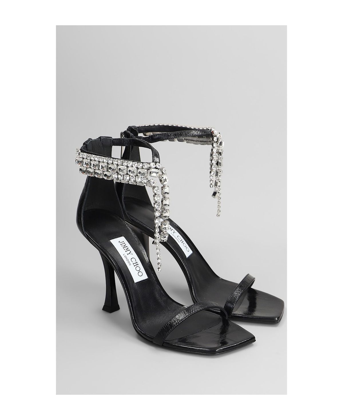 Jimmy Choo Verity 100 Embellished Satin Sandals