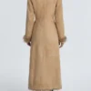 Joni Honey Shearling Maxi Coat