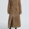 Joni Honey Shearling Maxi Coat