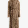 Joni Honey Shearling Maxi Coat