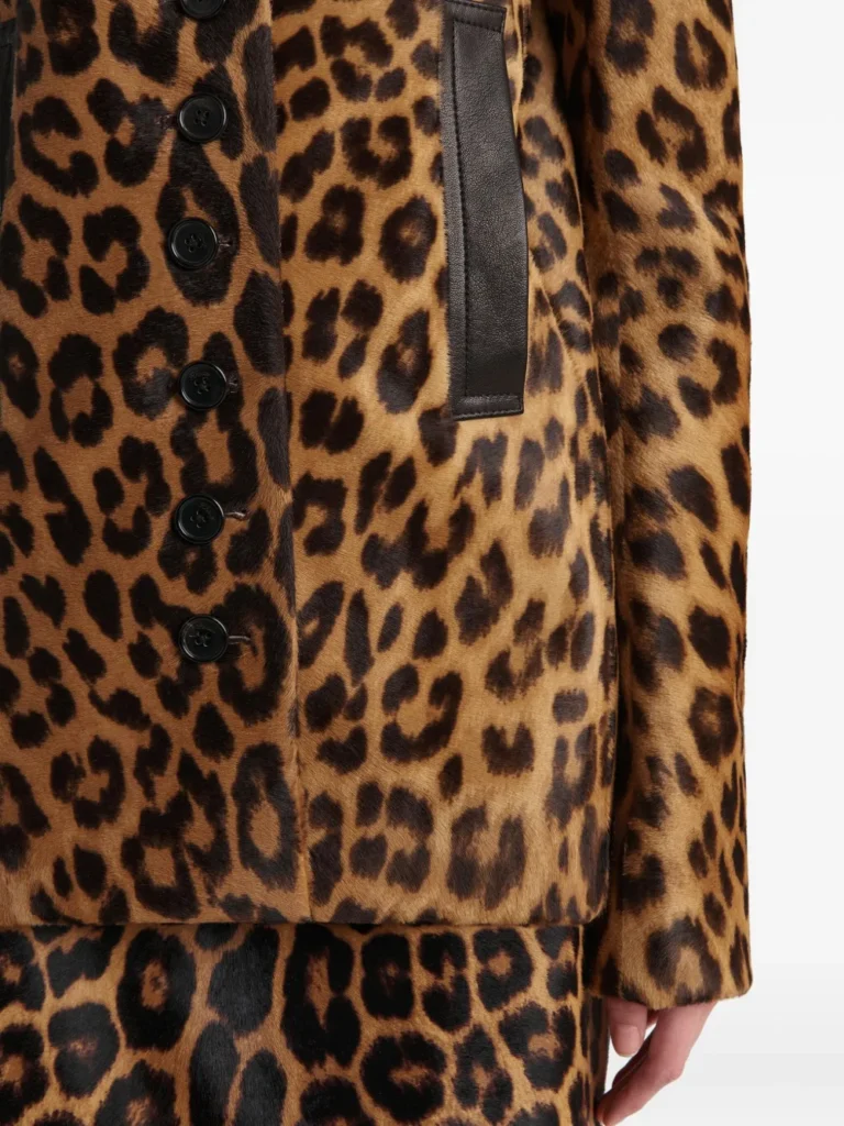 Khaite Leopard-Print Calf Hair Jacket