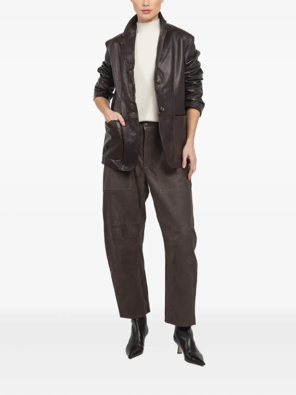 Lemaire Classic Leather Blazer