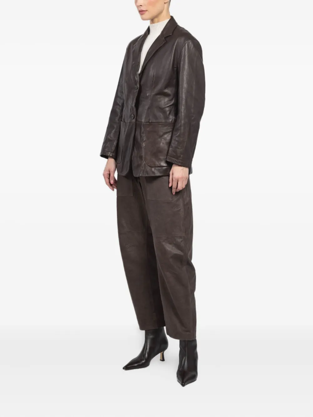 Lemaire Classic Leather Blazer