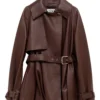 Loewe Brown Belted Leather Jacket