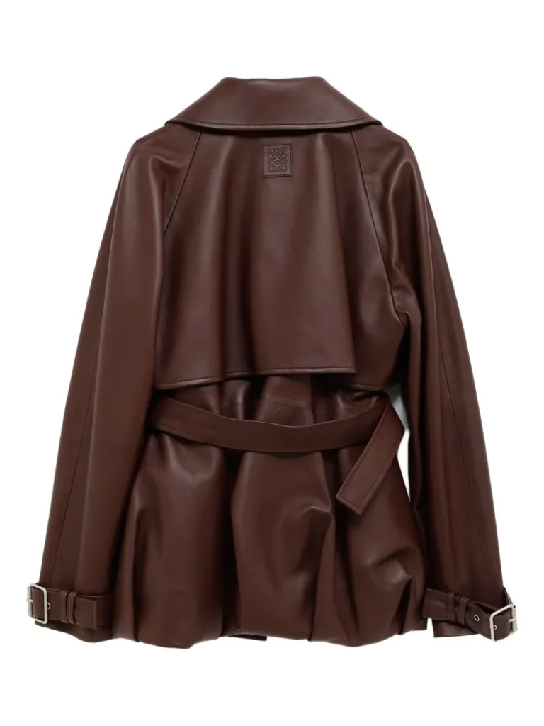Loewe Brown Belted Leather Jacket