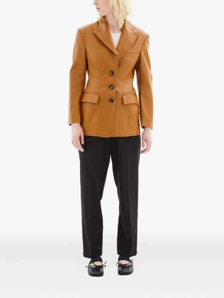 Maison Margiela Leather Single-Breasted Blazer
