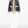Maison Margiela Shearling-Trimmed Leather Jacket
