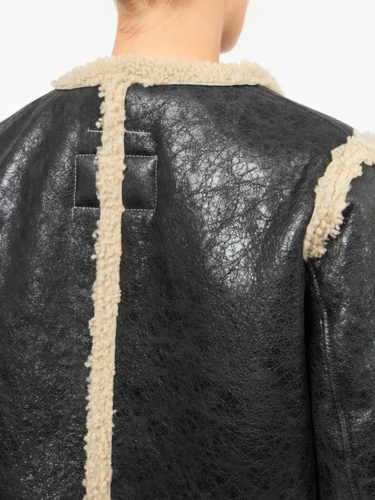 Maison Margiela Shearling-Trimmed Leather Jacket