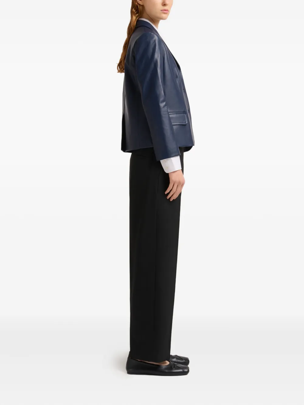 Marni Single-Breasted Leather Blazer