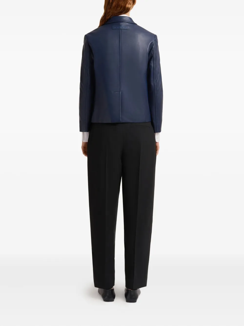 Marni Single-Breasted Leather Blazer
