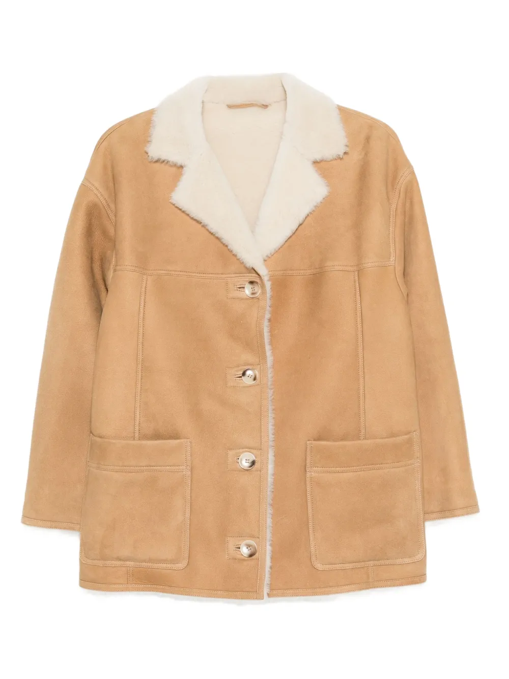 Max Mara Shearling Patch Pocket Coat