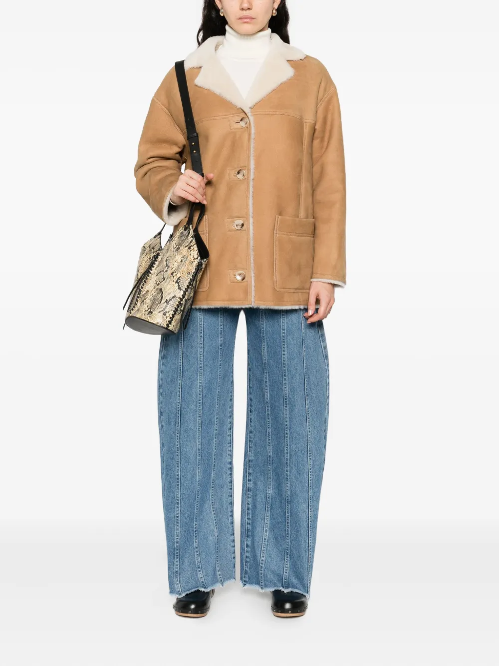 Max Mara Shearling Patch Pocket Coat