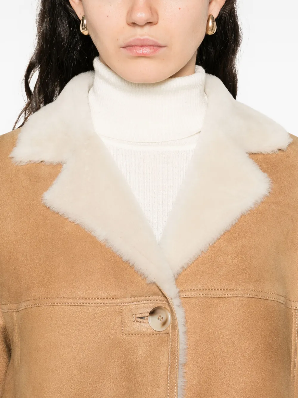 Max Mara Shearling Patch Pocket Coat