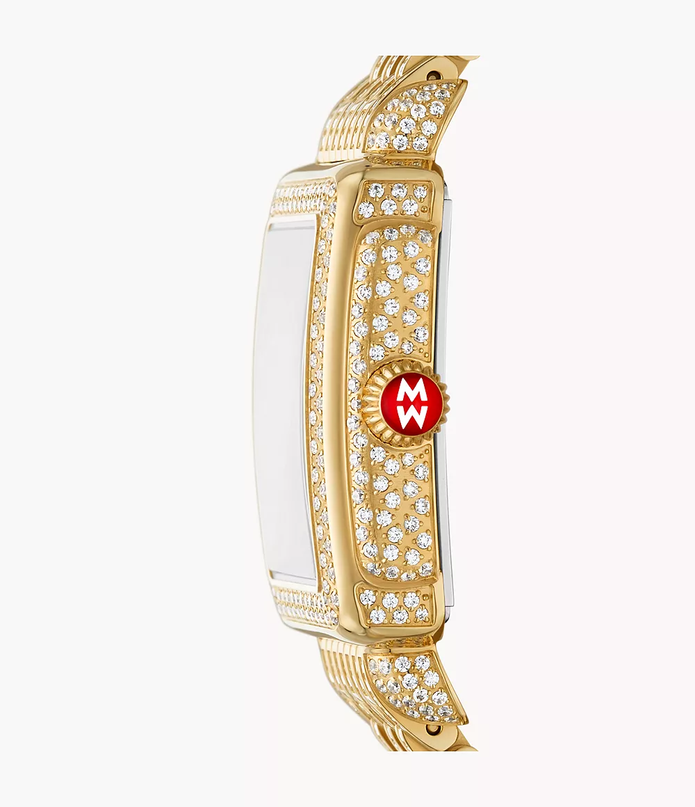 Michele Deco Madison Mid Diamond Gold Watch 3