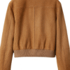 Miu Miu Cropped Suede Bomber Jacket