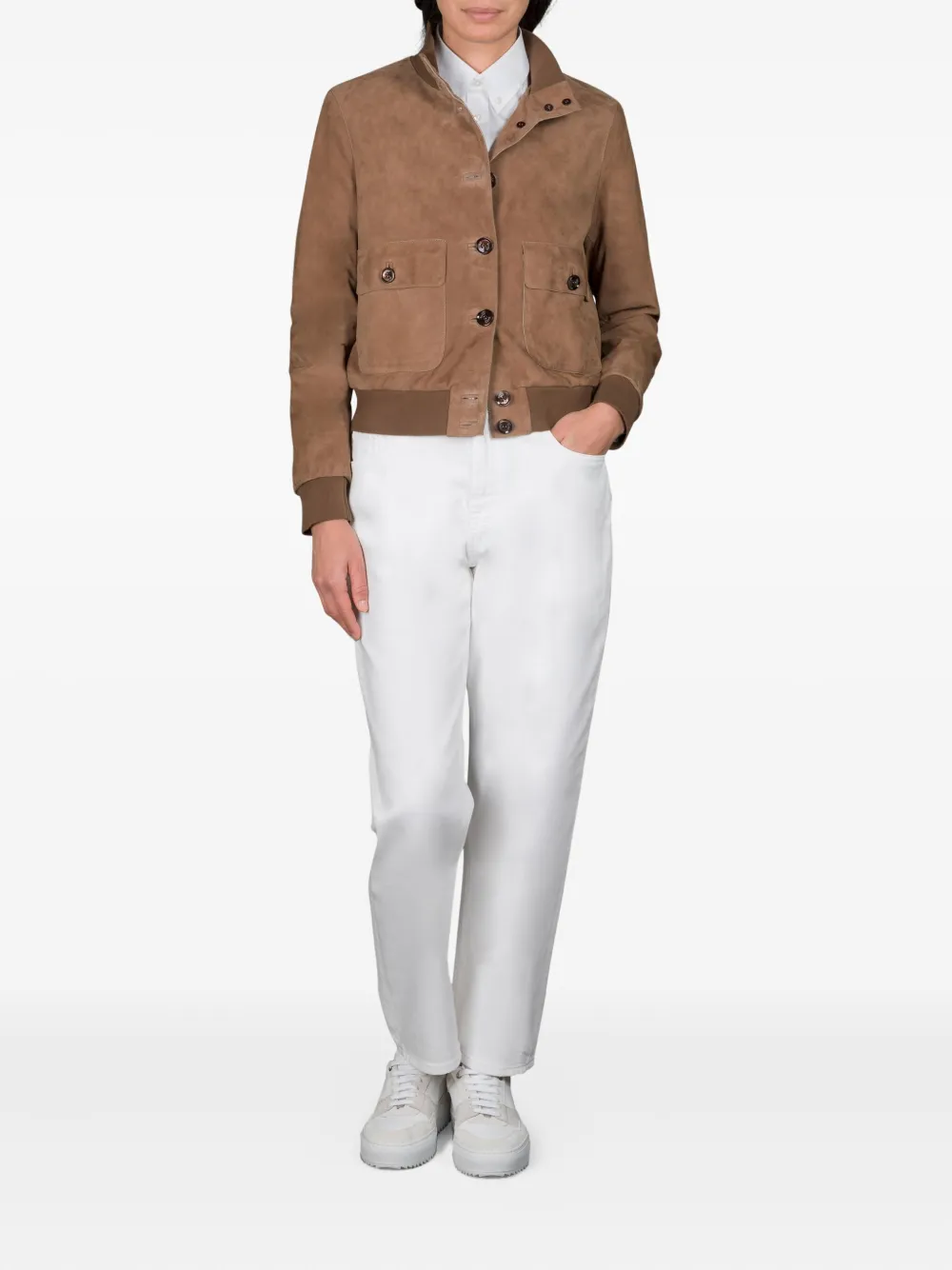 MooRER Suede Bomber Jacket