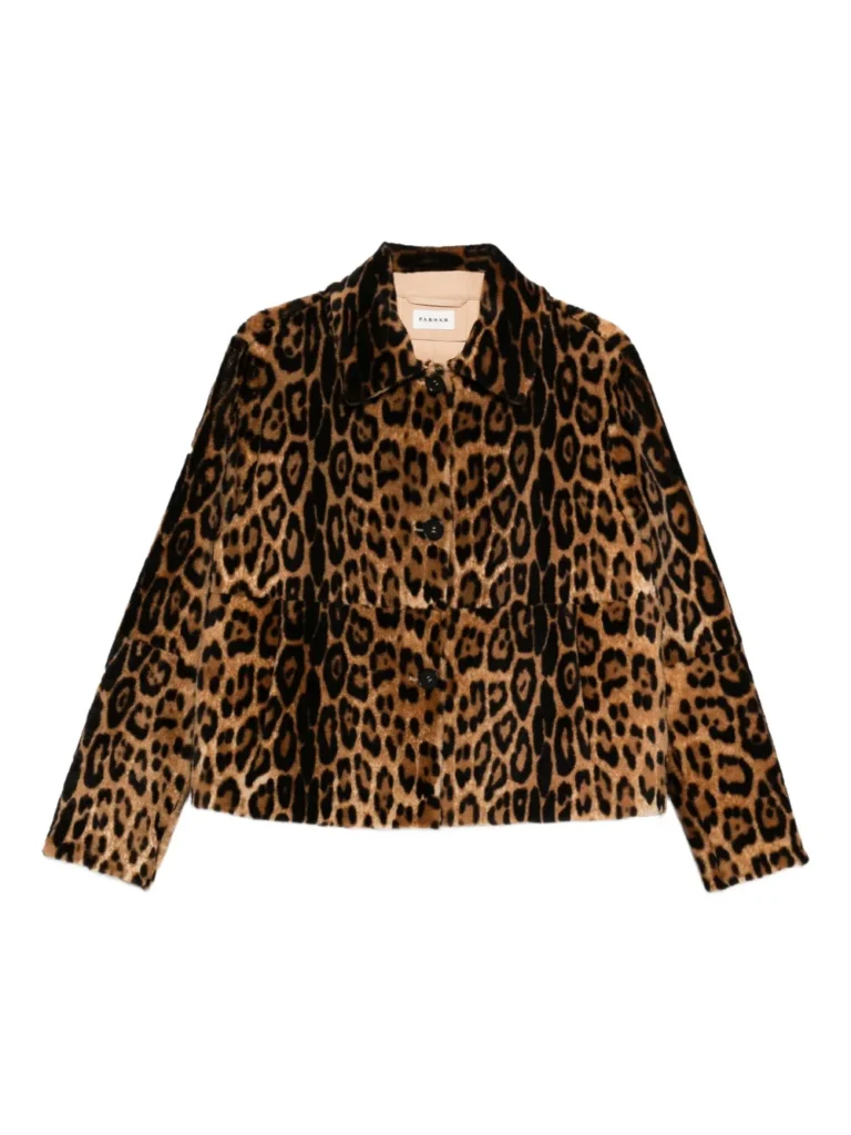 Parosh Leopard-Print Faux Fur Jacket