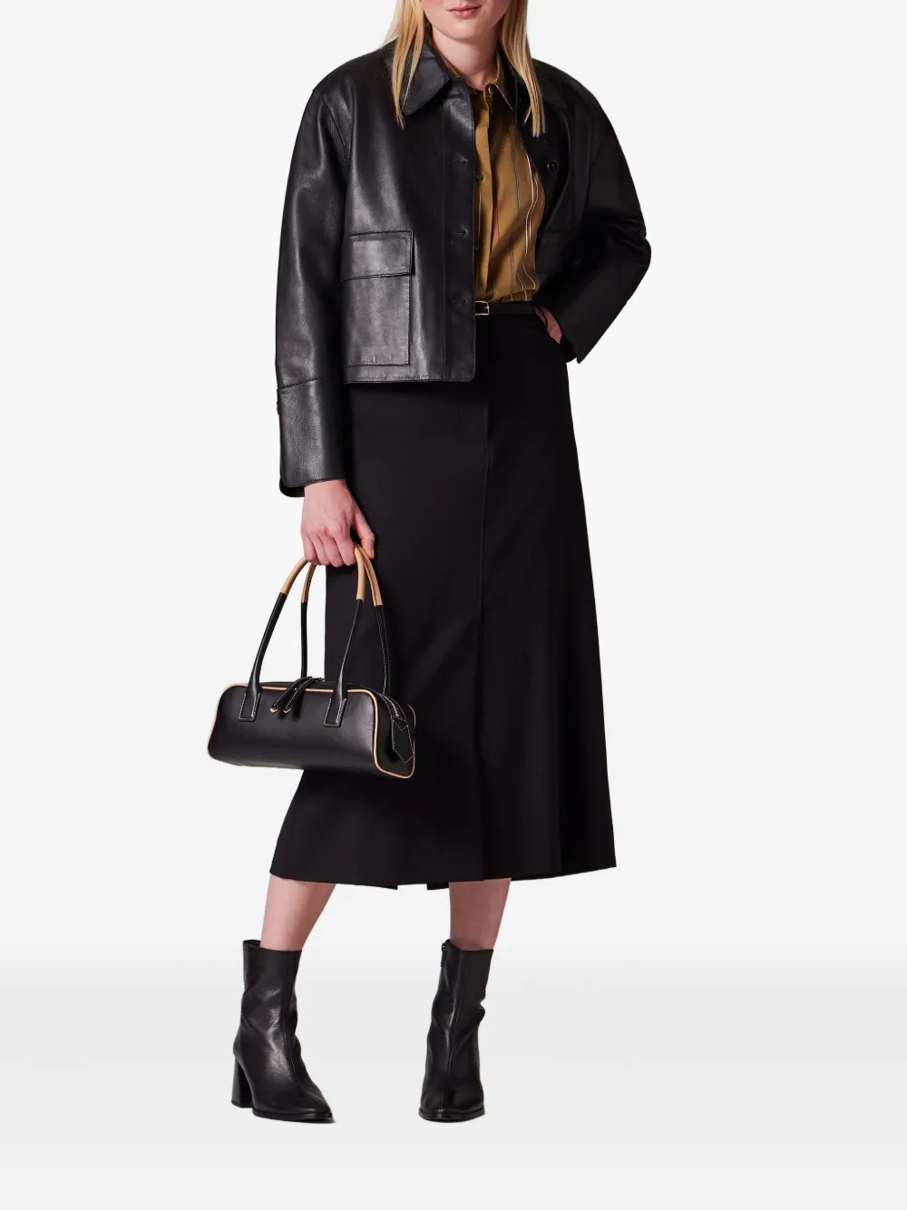 Paul Smith Cropped Leather Jacket