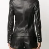 Philipp Plein Embellished Lapel Leather Blazer