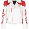 Philipp Plein Studded Embellished Biker Jacket