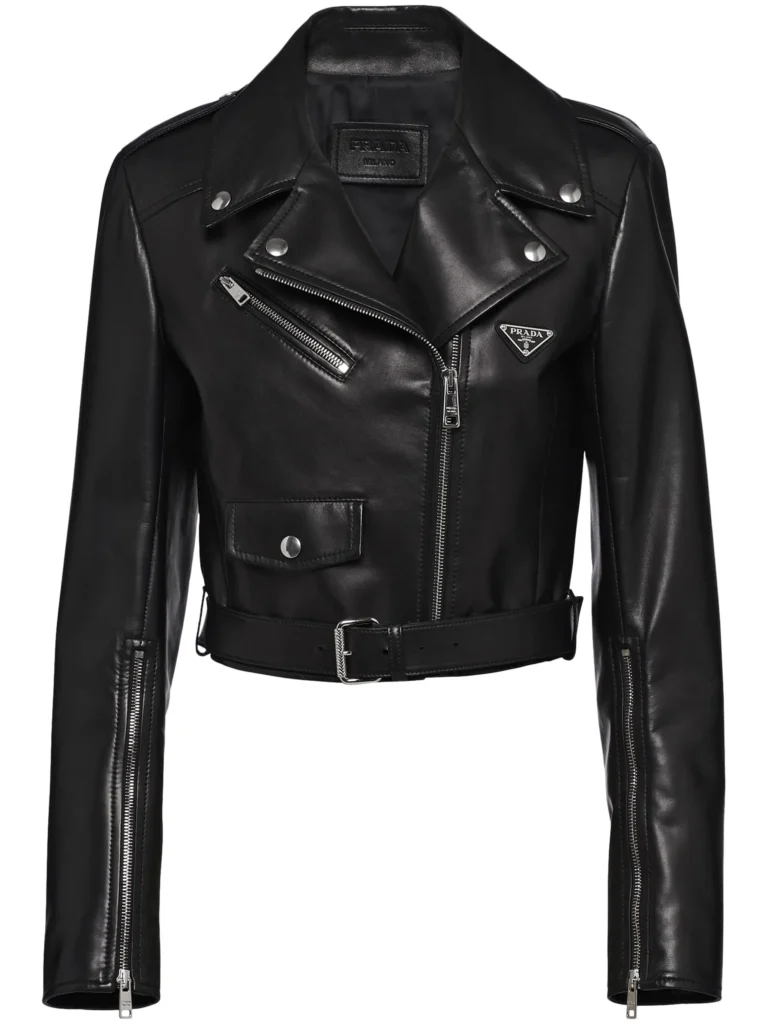 Prada Black Leather Biker Jacket